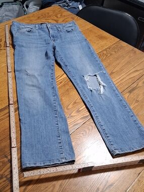 JUST BLACK Jeans Womens 27 BLUE  Preowned Denim STRAIGHT ?? Pants Used